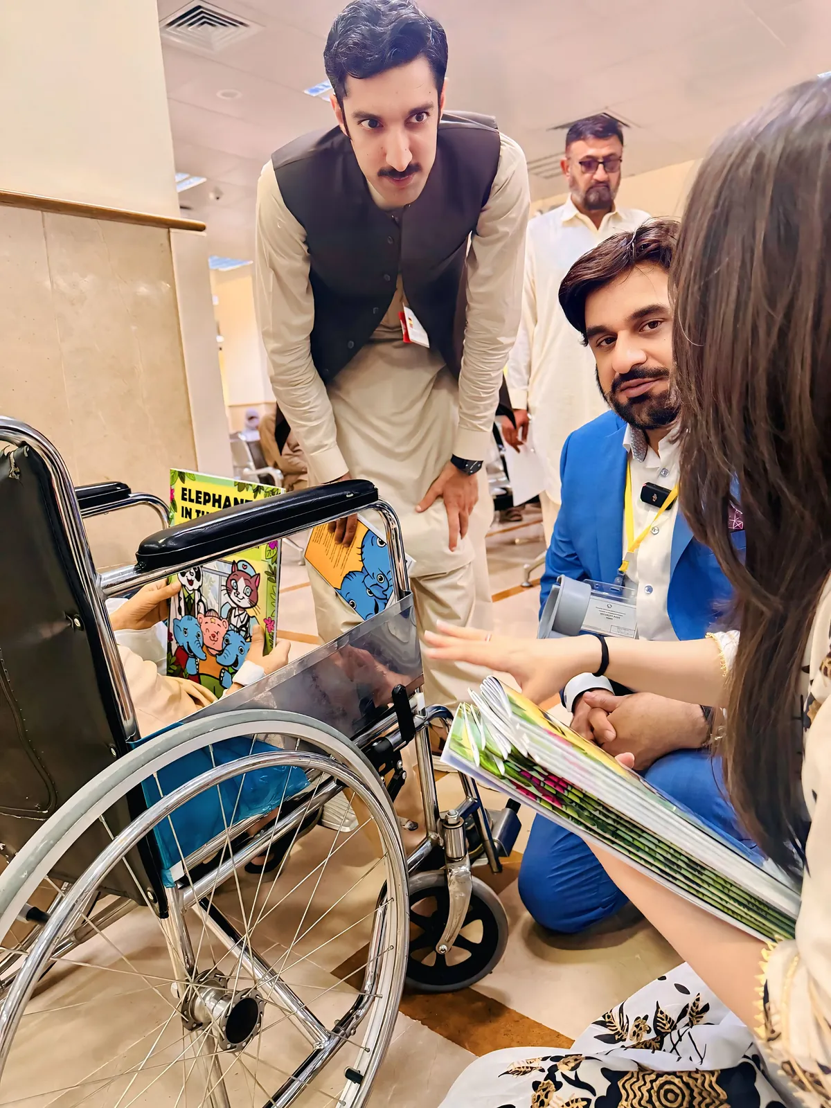 A copy of the comic handed to a young reader during the hospital visit.